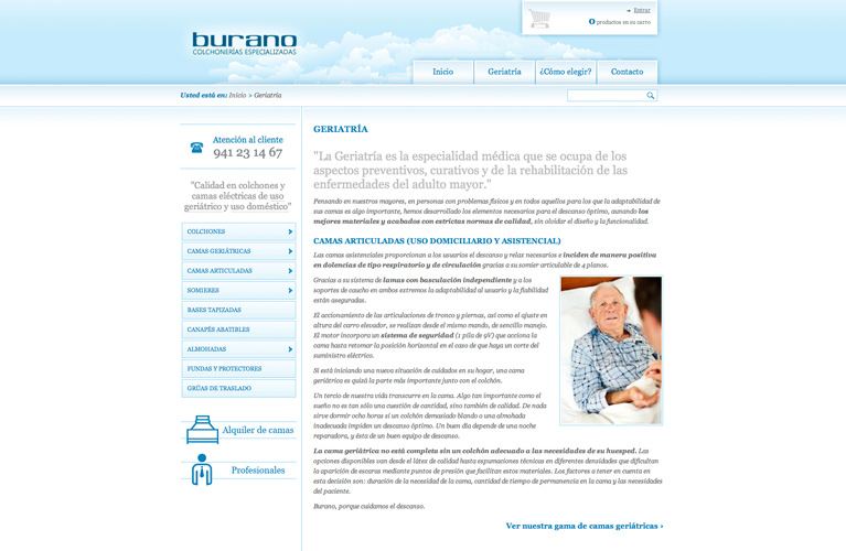 Diseño Web Burano Colchonería (Publifiel)