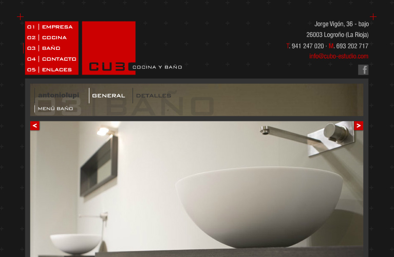 Diseño Web Cubo Cocinas y Baños (Publifiel)